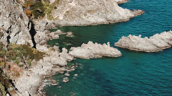 Rocky Coast Overlooking the Sea