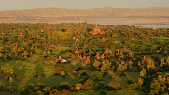 Flying over the amazing landscape of Myanmar alt