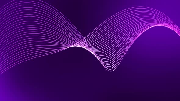 New Purple Gradient Ribbon Line Wave Animated