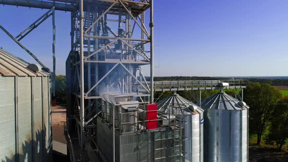 Grain elevator. Agriculture business. Harvest storage