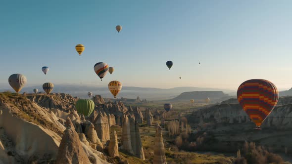 Balloons Fly In Cappadocia