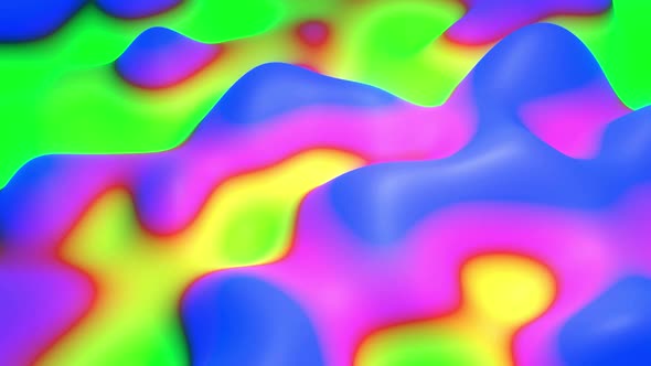 Looped Animation Rainbow Color Surface