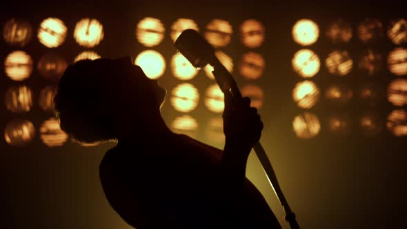 Singer Performing Song Firely on Stage Closeup