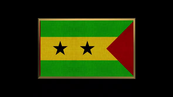 Sao Tome 3D Flag