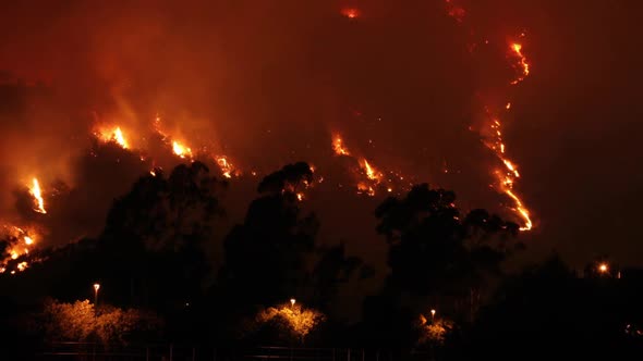 Hollywood Wild Fire Time Lapse