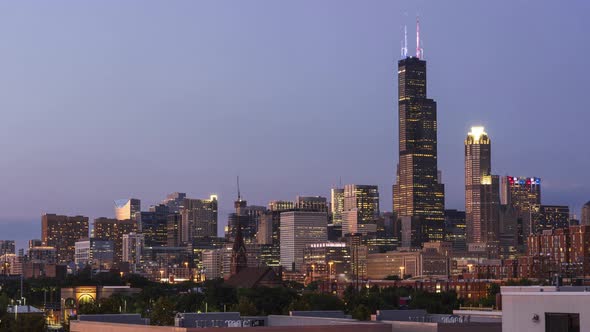 Chicago Sunset Time Lapse