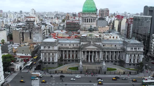 Square Nation Congress Argentina Plaza, Architecture (Buenos Aires) aerial view