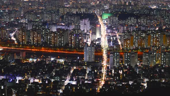 City Night Road Traffic