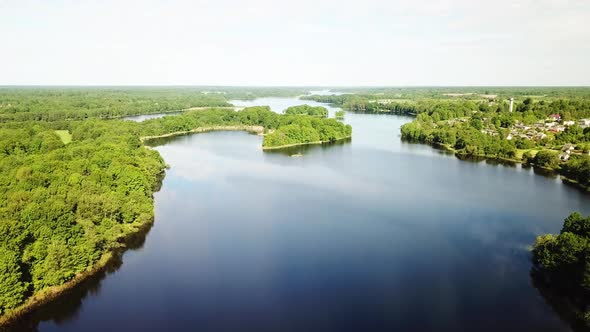 Beautiful Landscape Of Lakes Zaronovo And Knyazhnoe 02