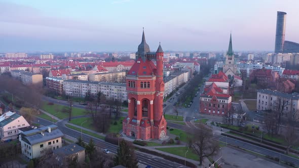 Famous Water Tower in Wroclaw, Poland