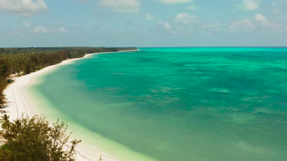 Tropical Island with Sandy Beach