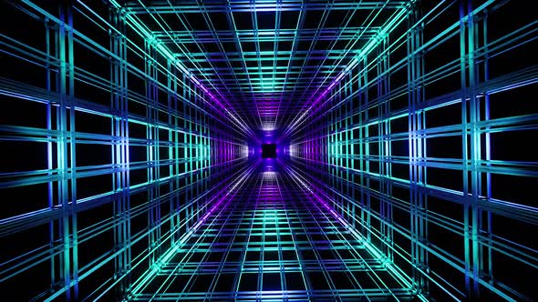 Cold Ice Rotated Blue Jail Tuunel Vj Loop Background HD