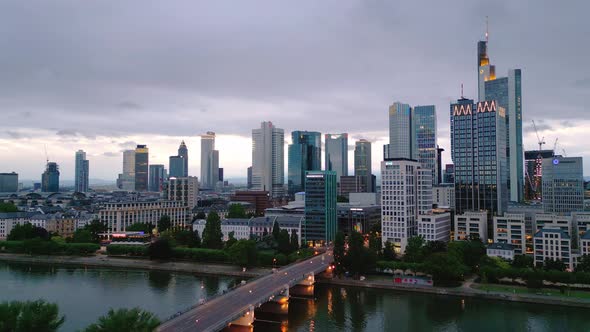 The Skyscrapers of Frankfurt at the Financial District