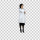Attractive female doctor in lab coat with, Alpha Channel - VideoHive Item for Sale
