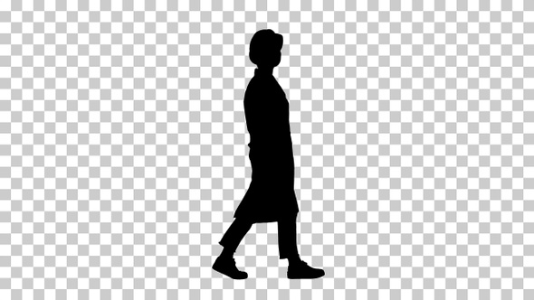 Silhouette woman, Alpha Channel