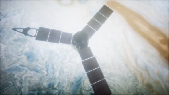 Juno Sattelite Orbiting Jupiter alt