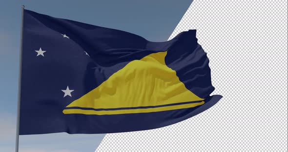 flag Tokelau patriotism national freedom, seamless loop, alpha channel