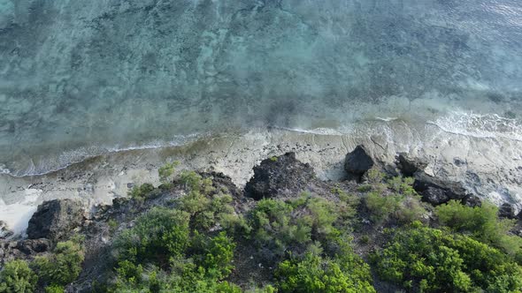 Beautiful Landscape of the Indian Ocean Near the Shore of Zanzibar Tanzania