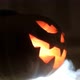 Halloween Dark Background with Pumpkin Head. Slow Motion. - VideoHive Item for Sale