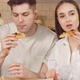 Married Couple Eat Pizza From Delivery Service - VideoHive Item for Sale