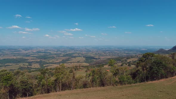 Rural landscape aerial view. Nature scenery