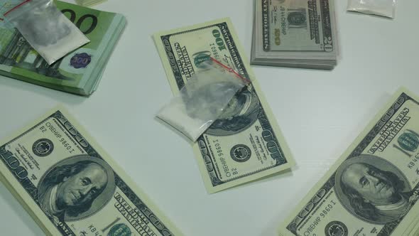 Money And Cocaine On The Table