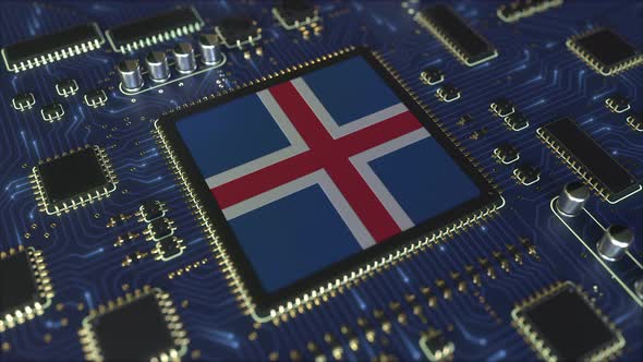 Flag of Iceland on the Chipset