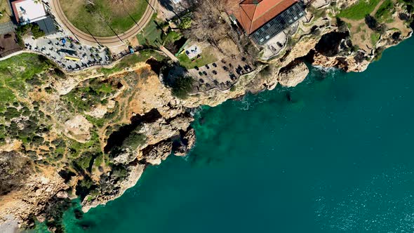 Park on the Cliff Aerial View Turkey Antalya 4 K