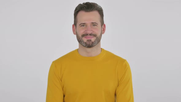 Portrait of Attractive Middle Aged Man Smiling at Camera