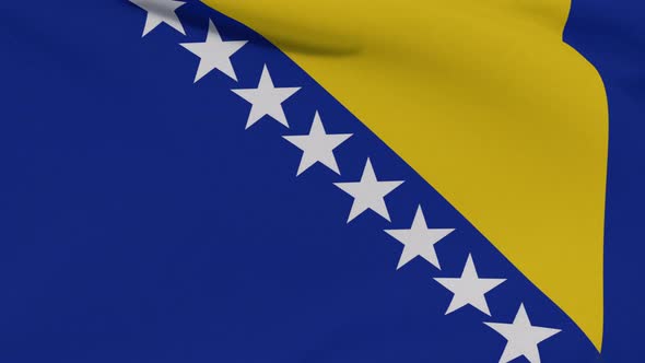 Flag Bosnia and Herzegovina Patriotism National Freedom Seamless Loop