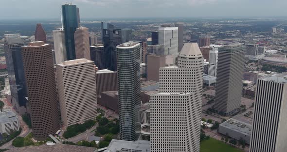 This video is about an establishing shot of downtown Houston and surrounding area. This video was fi