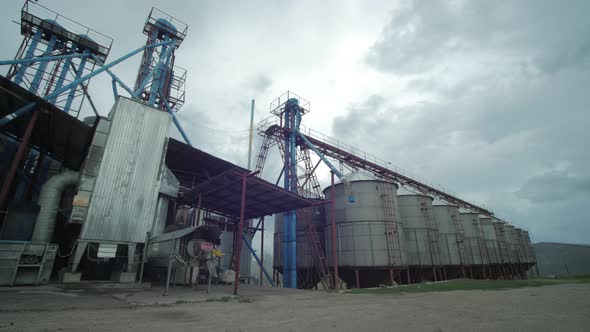 Grain storage tanks