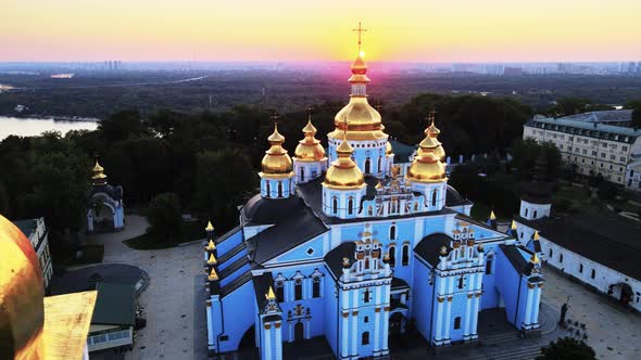 St. Michael's Golden-Domed Monastery in the Morning. Kyiv, Ukraine