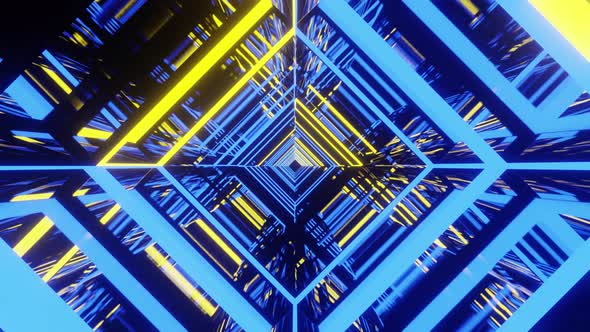 Vj Loop Background Of The Blue Rhombus 4K