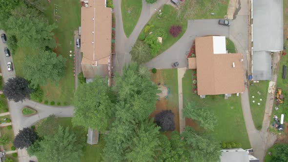 Overhead drone shot of the kids campground in Ashford Connecticut