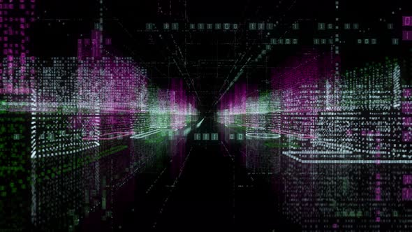 Seamless Loop Abstract Hologram 3D Smart City alt