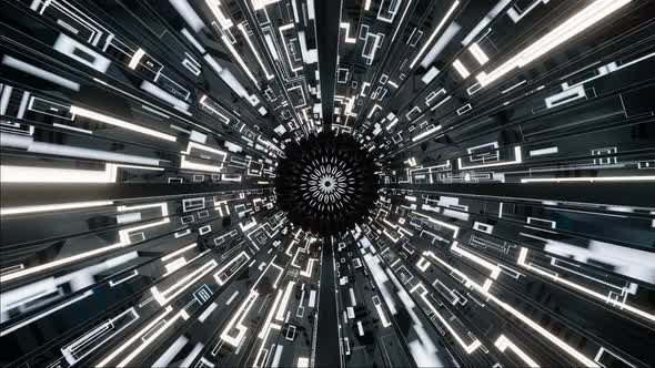 HD 3D animation. Abstract futuristic geometric shapes background