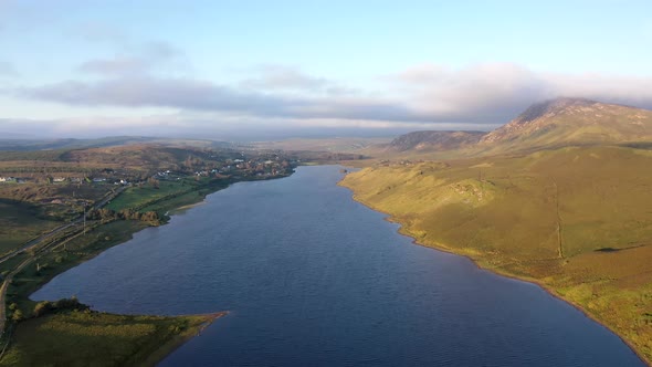 Aerial View of Lough Finn Lake Near Finntown in Co Donegal