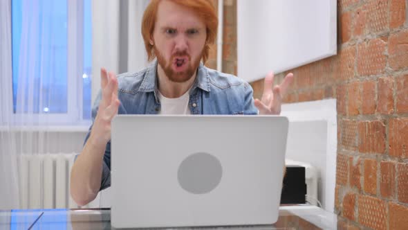 Angry Man going Crazy by Problems of Work