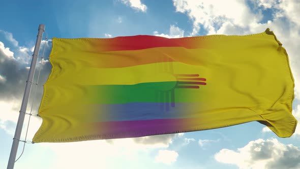 Flag of New Mexico and LGBT