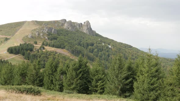 Babin Zub mountain top cliffs in Eastern Serbia 4K 2160p 30fps UltraHD footage - Beautiful nature of