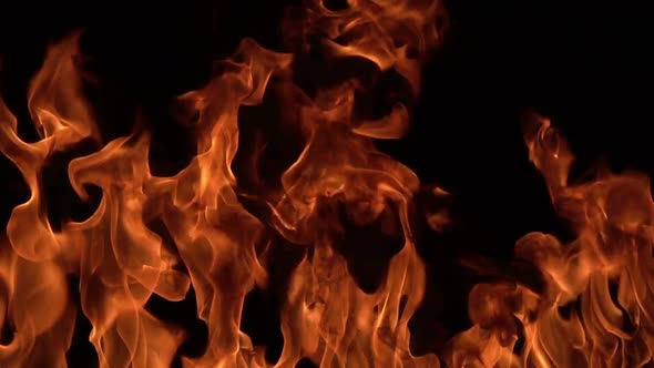 Fire on a Black Background