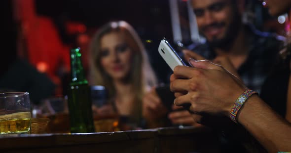 Woman using mobile phone