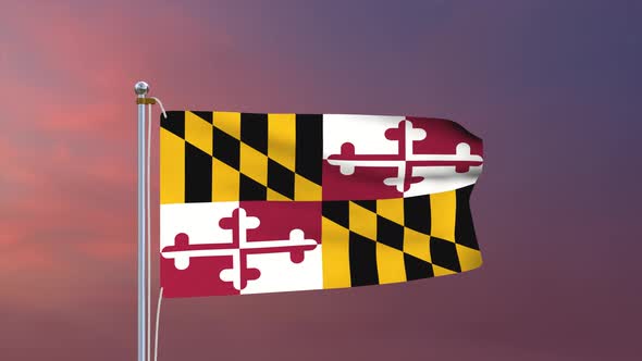 Maryland Flag 4k