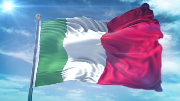 4K 3D Italy Flag