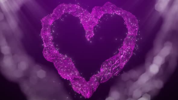 Elegant Pink Heart Background 4K