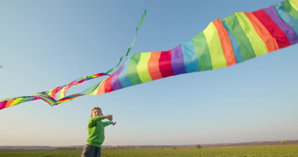 The Boy Is Trying To Keep the Kite in the Sky, Sunset