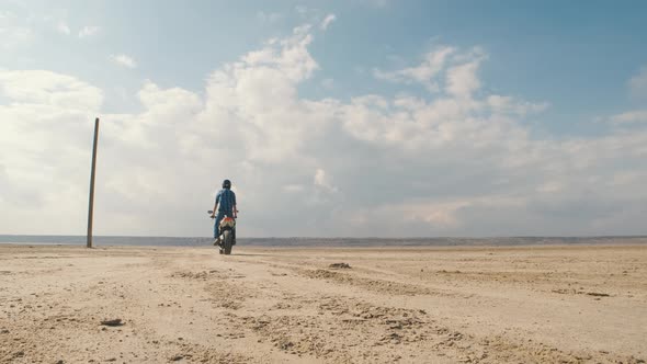 Motorcyclist in the Desert
