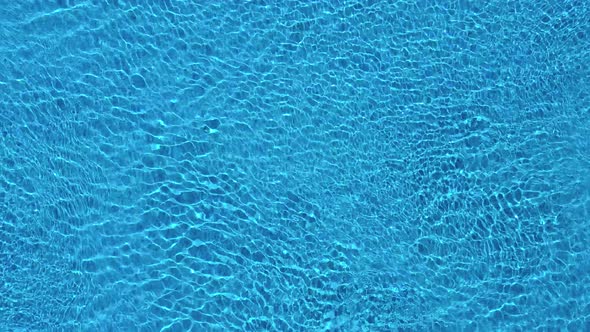 Top View From a Drone Over the Surface of the Pool