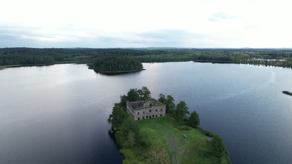 Swedish Ruin In Lake 1